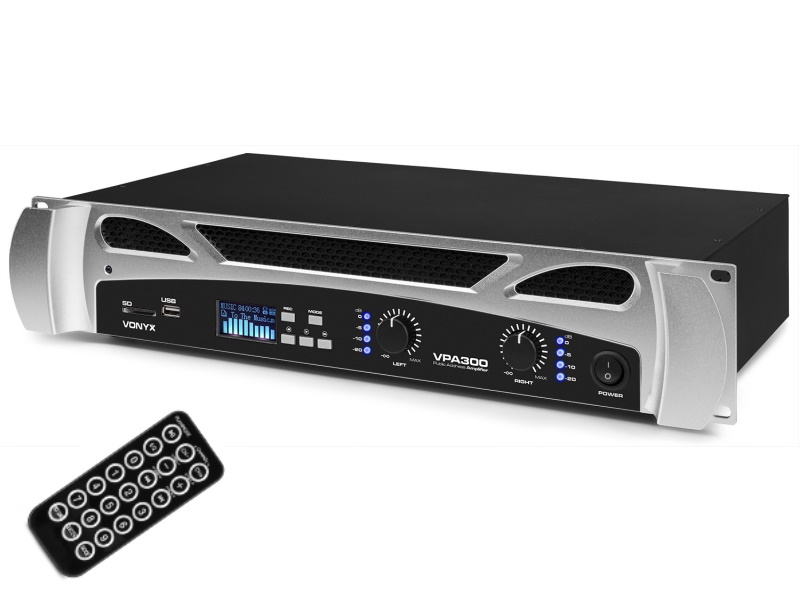 Vonyx FPA300 PAAmplificador PA 2x 150W MP3, Bluetooth, USB